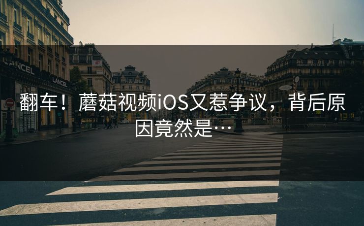 翻车！蘑菇视频iOS又惹争议，背后原因竟然是…
