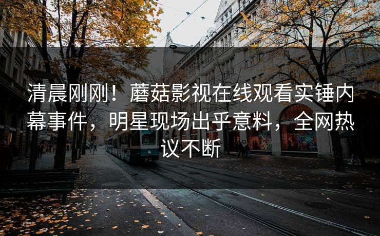 清晨刚刚！蘑菇影视在线观看实锤内幕事件，明星现场出乎意料，全网热议不断