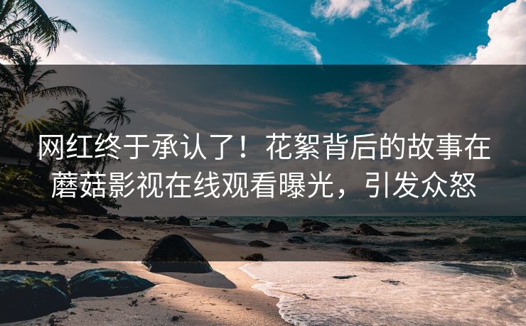 网红终于承认了！花絮背后的故事在蘑菇影视在线观看曝光，引发众怒