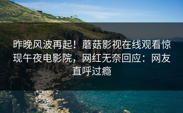 昨晚风波再起！蘑菇影视在线观看惊现午夜电影院，网红无奈回应：网友直呼过瘾