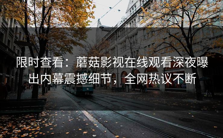 限时查看：蘑菇影视在线观看深夜曝出内幕震撼细节，全网热议不断